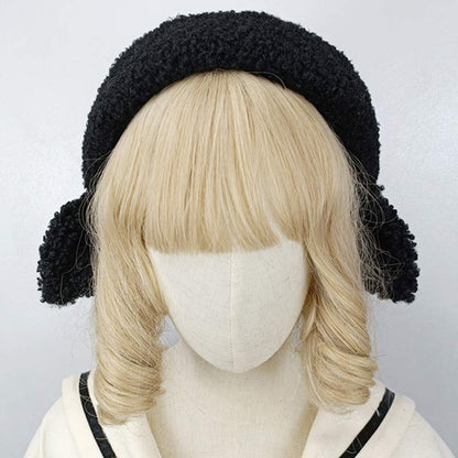 Cute Sheep Ears Woolen Lolita Beret