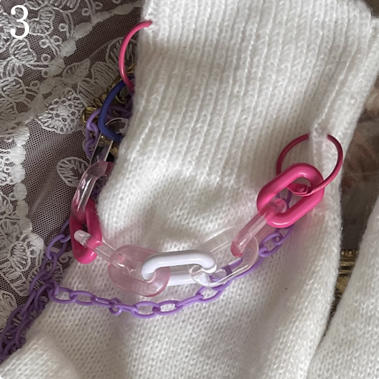 Design /Lace Cut-out Chain Warmers Stockings/Leg White Leg Overknee