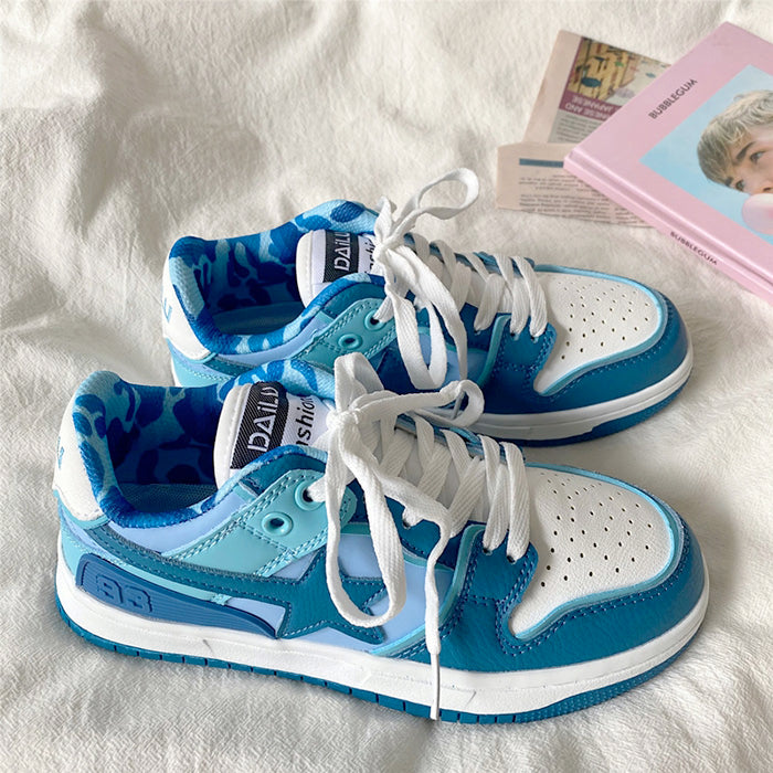 Blue Shooting Star Aesthetic Sneakers