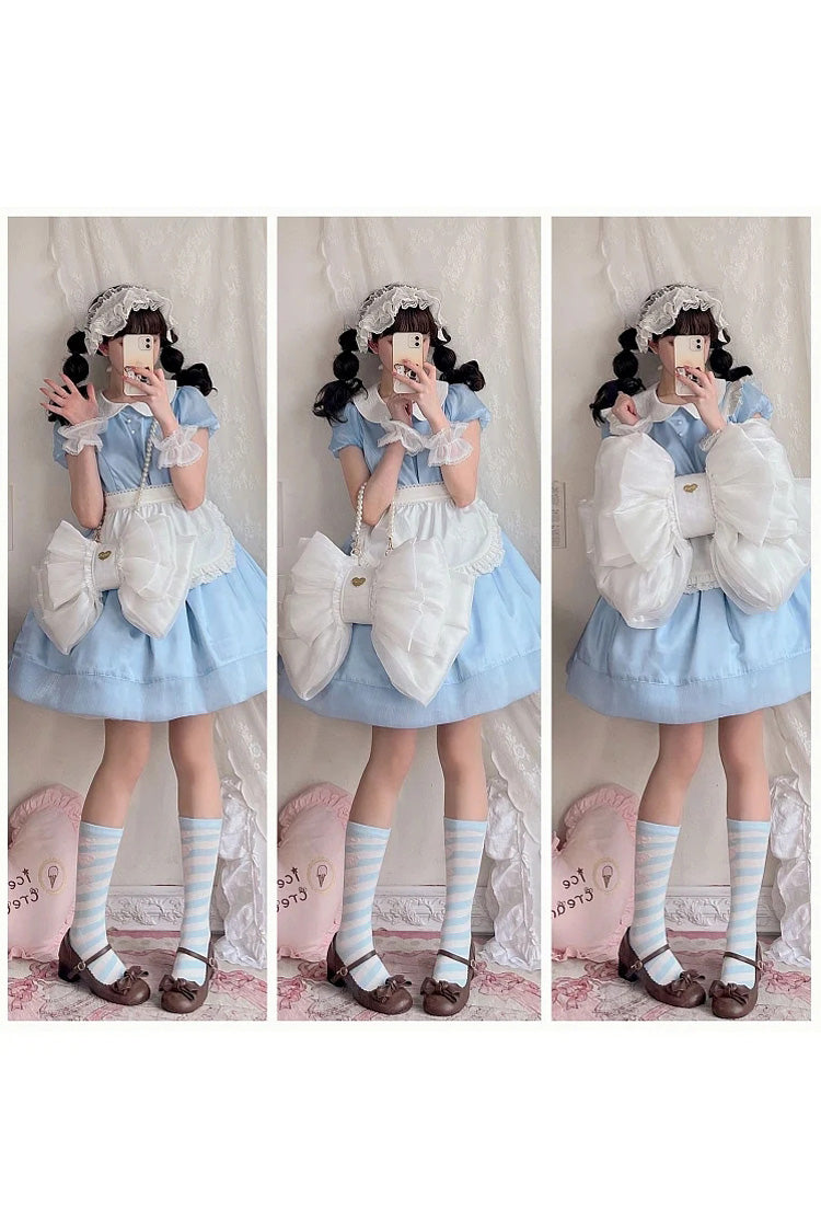 Big White Bowknot Lolita Backpack