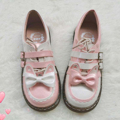 Sweat Lolita Bunny Bow-Knot Lace Up Shoes