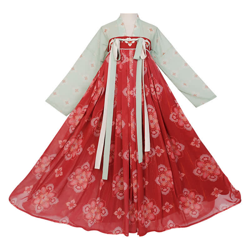 Hanfu Vintage Flower Print Set