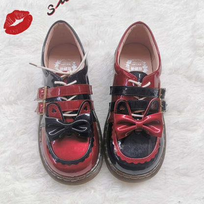 Sweat Lolita Bunny Bow-Knot Lace Up Shoes