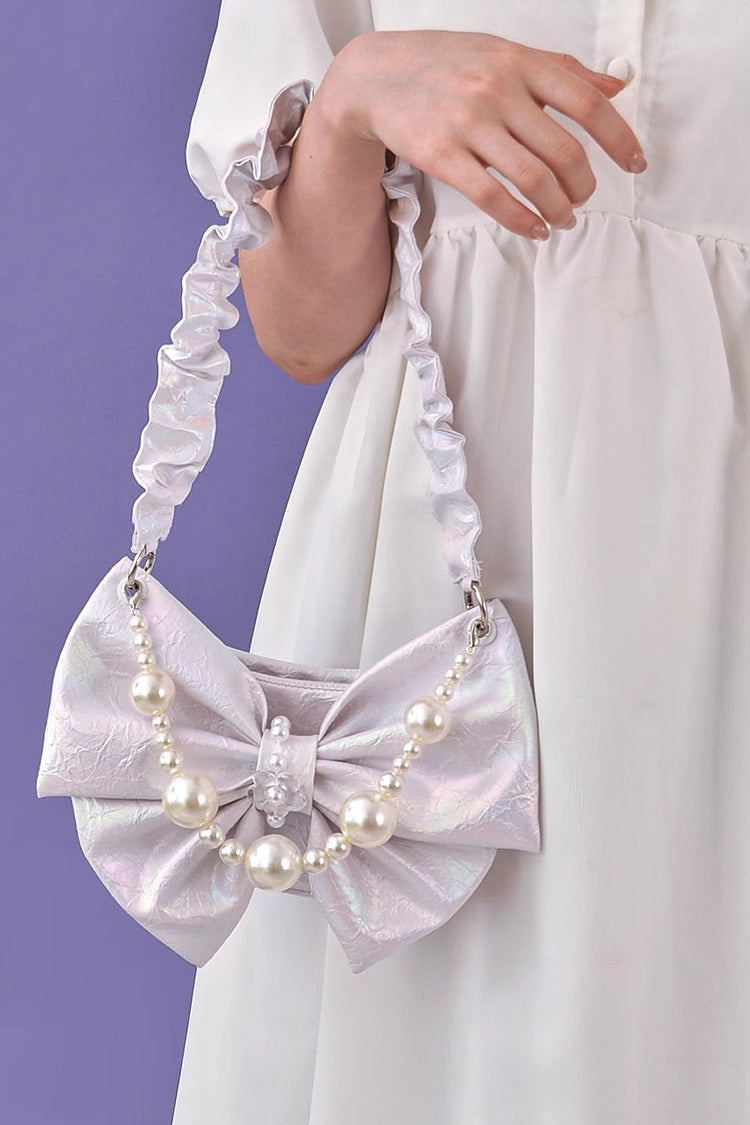 Sweet Pearl Chain Bowknot Shoulder Bag