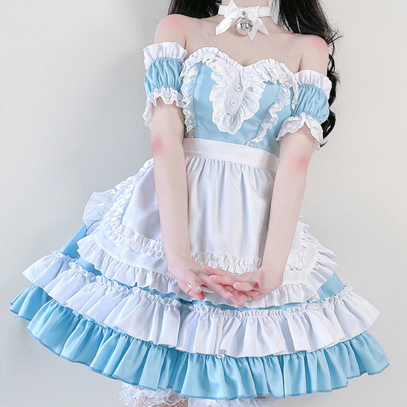 Sweet Rulffled Maid Lolita Dress