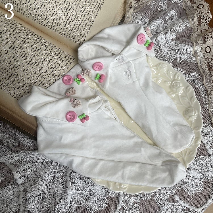 Underknee Leg With Pink Stockings Loop Lace-up Detail Bowknot