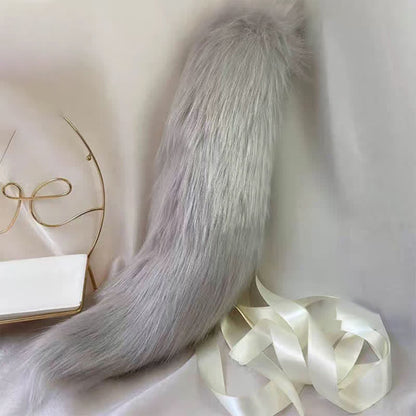 Furry Wolf Ears Tail Headband Accessory