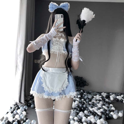 Sweet Maid Apron Lace Ribbon Lingerie Set