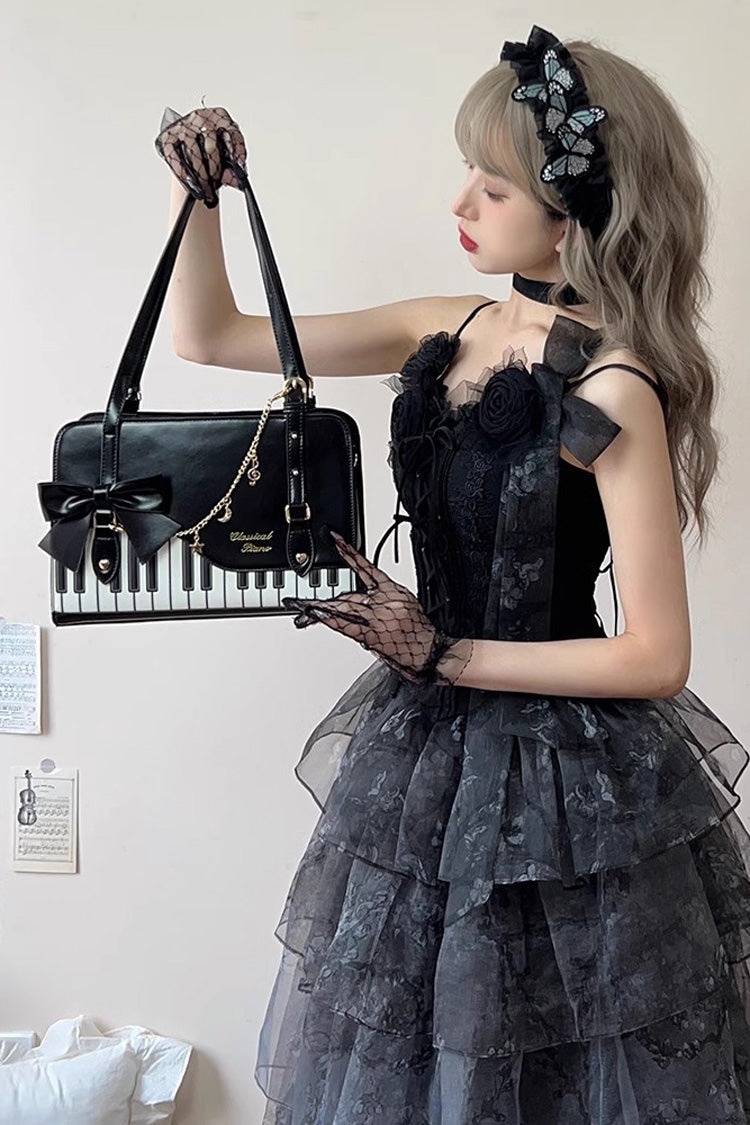 Piano Waltz Bowknot Handbag