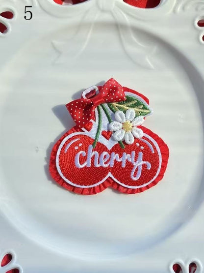Cherry/Strawberry/Cake Bowknot Brooch/Hairclip Options Decorated 11