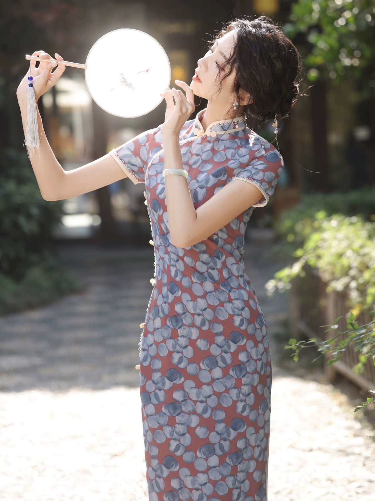 Retro Floral Cheongsam Dress