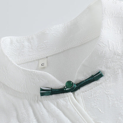Magnificent Buckle Tassel Shirt High Waist Embroideried Pleated Skirt