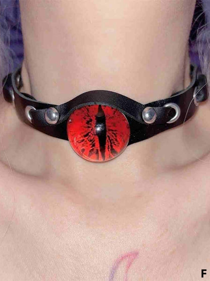 Halloween Gothic Punk Eyeball Choker