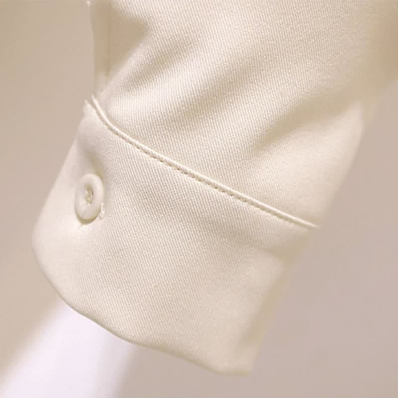 Boho Embroidery Fringed Vest Pleated Lapel Shirt Dress modakawa