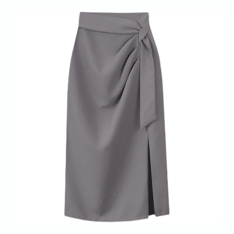 Classic Ruffle Side Split Skirt