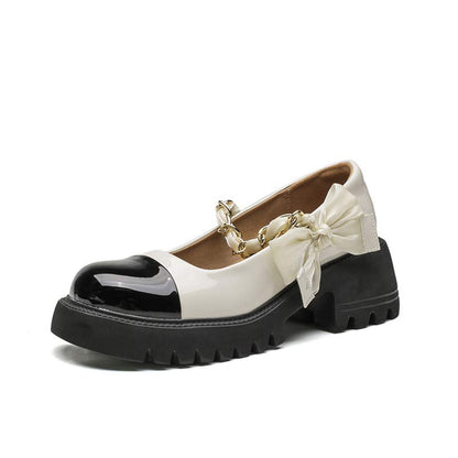 Sweet Lolita Bow Knot Platform Mary Janes Shoes