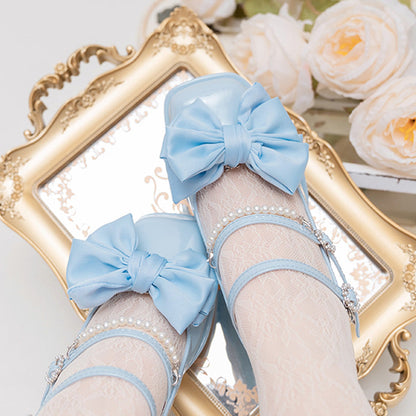 Kawaii Bow Knot Mary Janes Lolita High-heeled Shoes