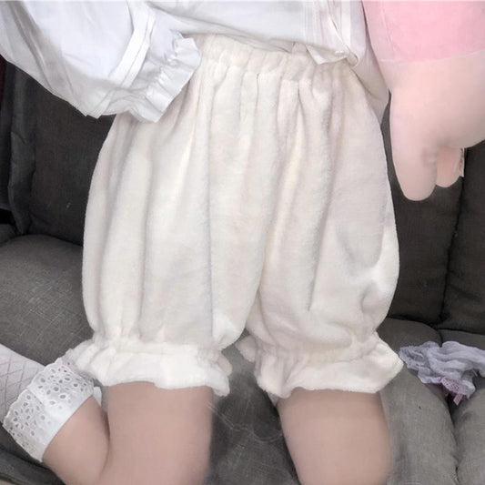 Lolita Ruffle Plush Lace Shorts