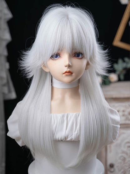 Bangs With White 64CM Wig Full Length