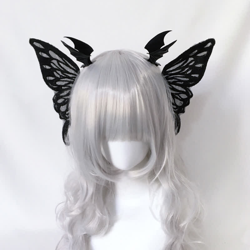 Pince à cheveux gothique en forme d'ailes de chauve-souris et de papillon, accessoire pour cheveux d'Halloween