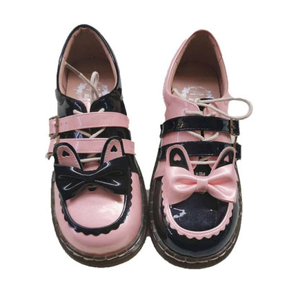 Sweat Lolita Bunny Bow-Knot Lace Up Shoes