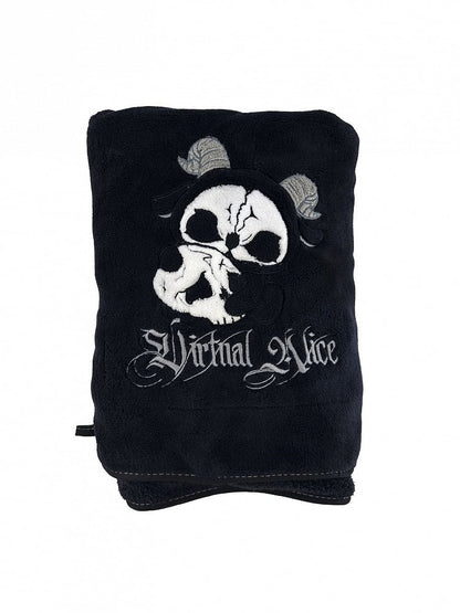 Gothic Bath Black and Grim Reaper White Towel