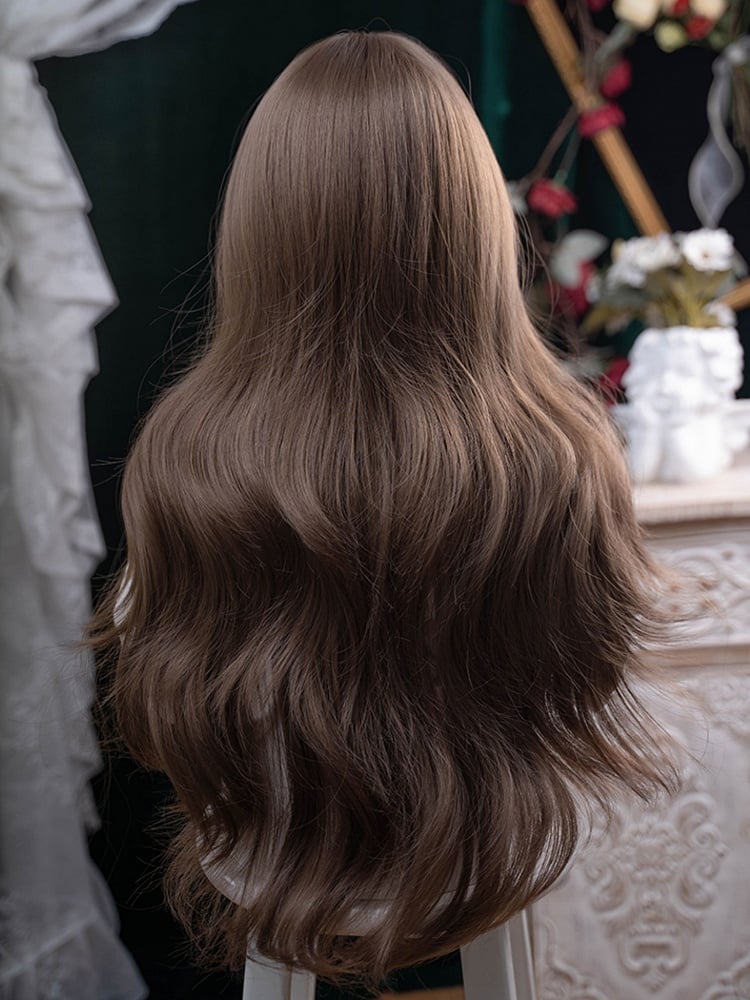 Length Brown 71CM Air Wig Wavy With Bangs
