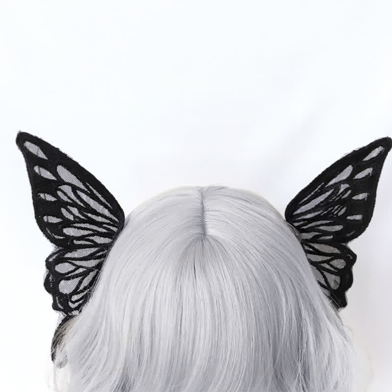 Pince à cheveux gothique en forme d'ailes de chauve-souris et de papillon, accessoire pour cheveux d'Halloween