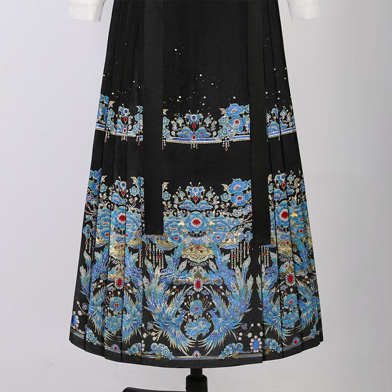 Plumage Embroidery Shirt Flower Tapestry Skirt