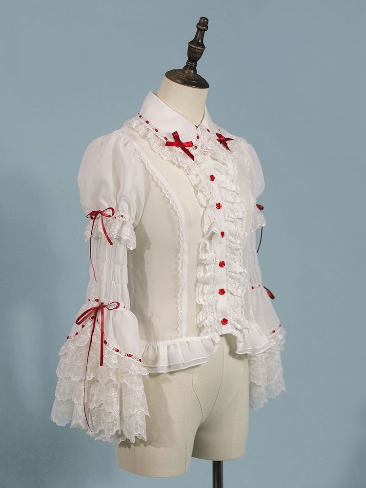 Puff Short White Blouse Sleeves