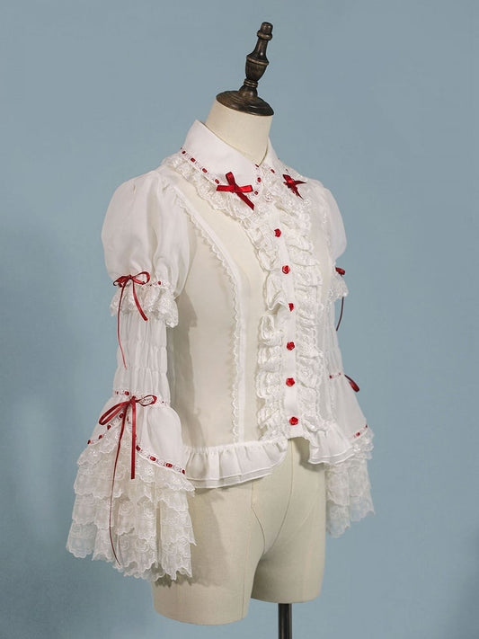 Puff Short White Blouse Sleeves