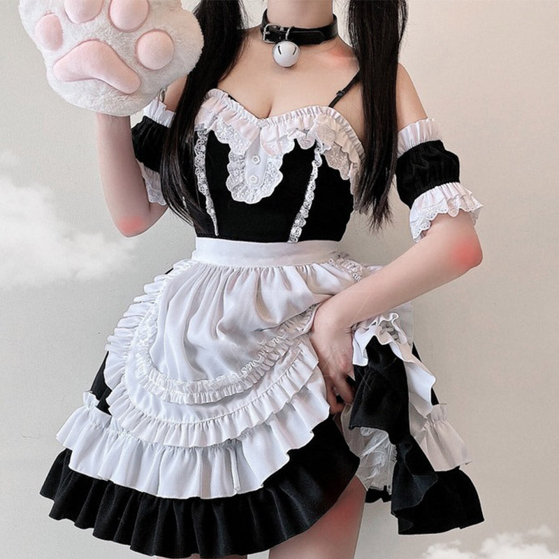 Sweet Rulffled Maid Lolita Dress