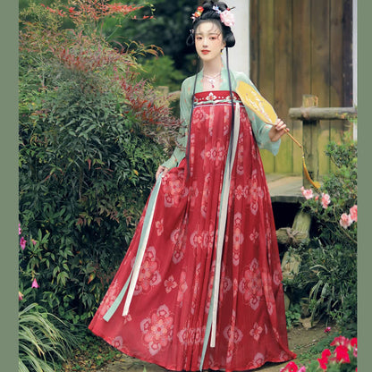 Hanfu Vintage Flower Print Set