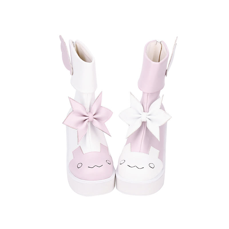 Sweet Bunny Bow Knot Platform Lolita Shoes