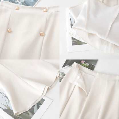 Elegant Flouncing Hem Skirt