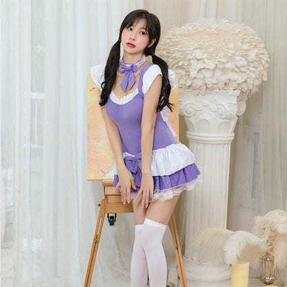 Kawaii Lolita Bow Knot Lace Hem Dress