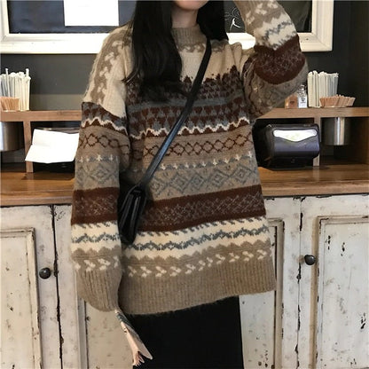 Retro Wide Knit Sweater