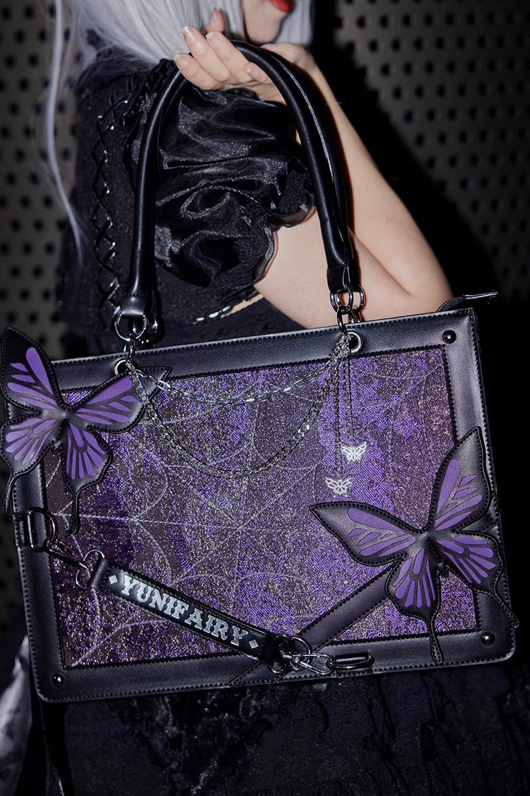 Maze Butterfly Print Shoulder Bag