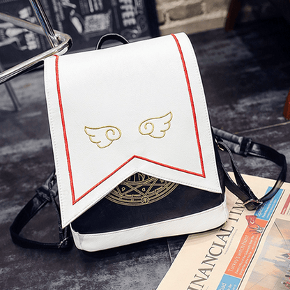 Wing Embroidery School Bags Cartoon