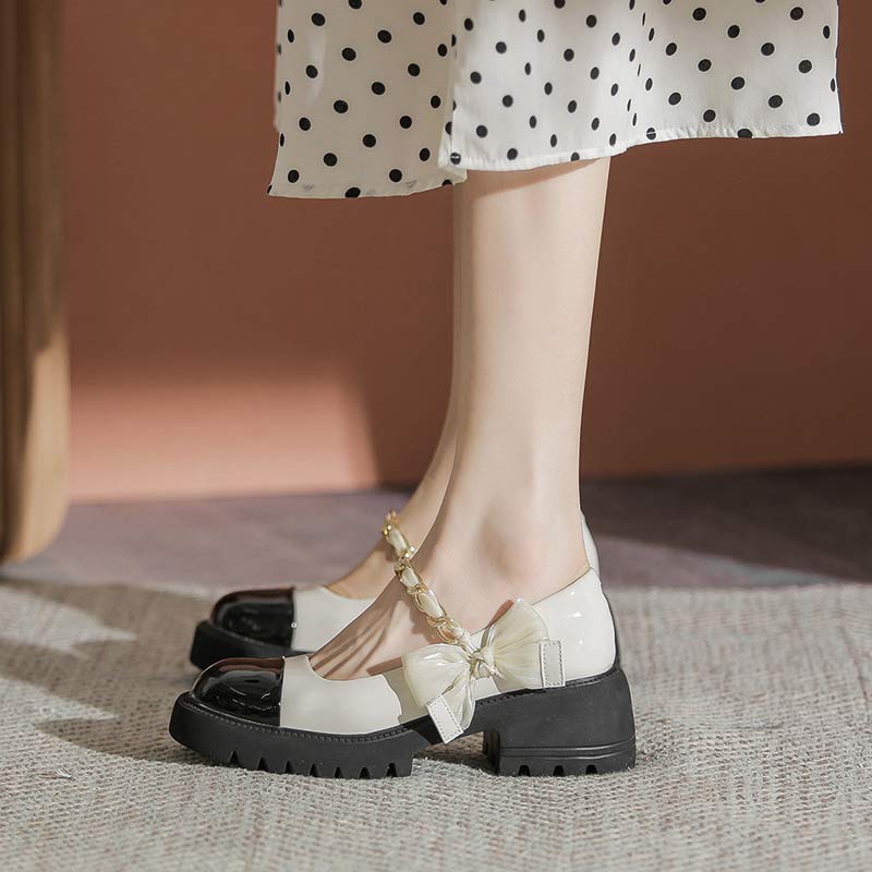 Sweet Lolita Bow Knot Platform Mary Janes Shoes