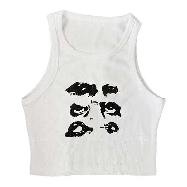 Eyes Print Tank Top