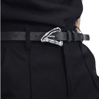 Black Asymmetrical Buckle Belt