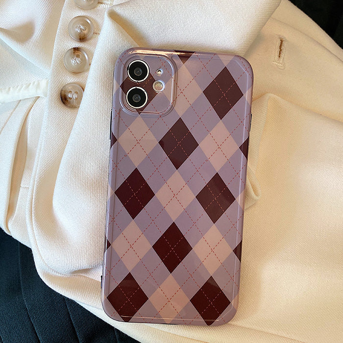 Pink Argyle iPhone Case