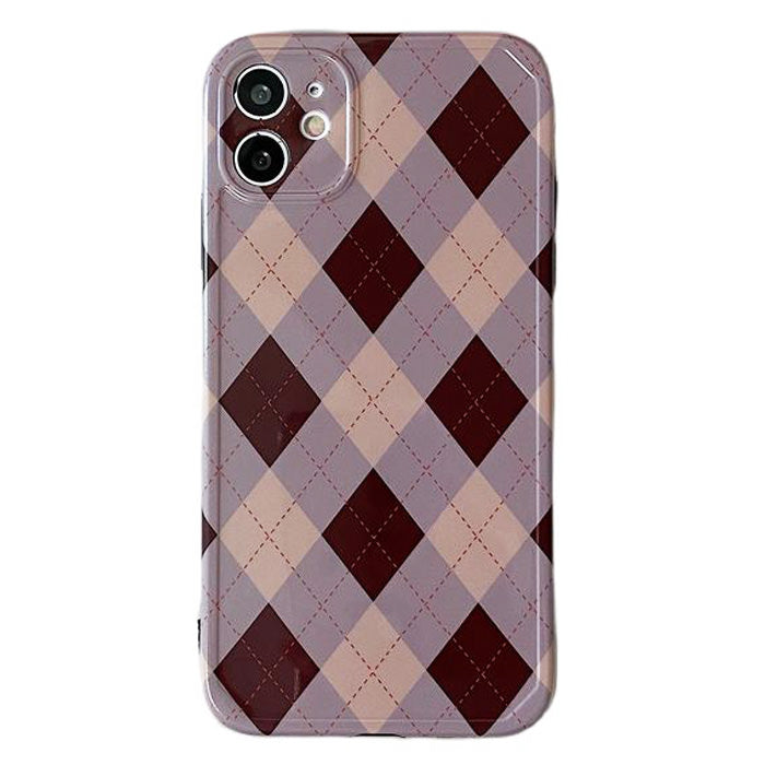 Pink Argyle iPhone Case