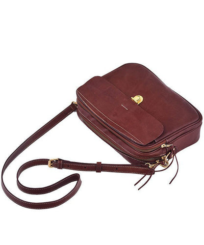 Orange Bag Leather Cross-body Durable Art Versatile