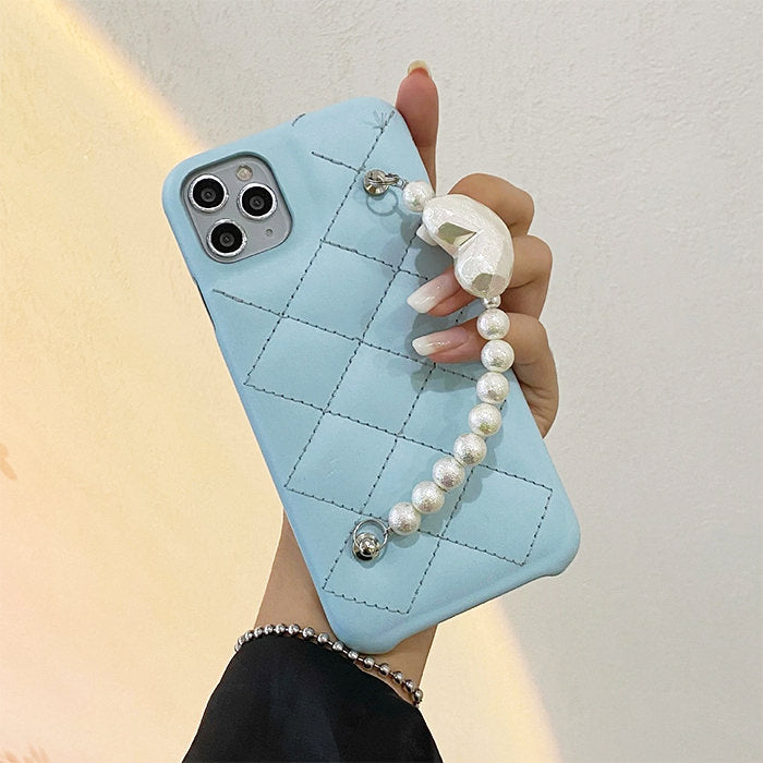 Blue Pearl Chain Phone Case