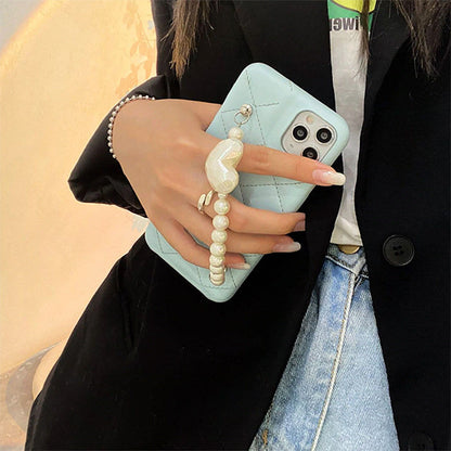 Blue Pearl Chain Phone Case