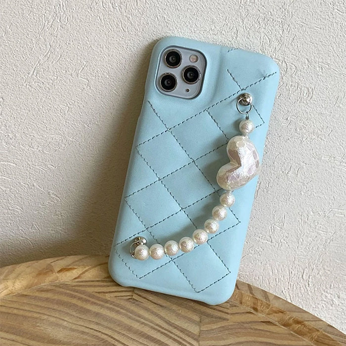 Blue Pearl Chain Phone Case