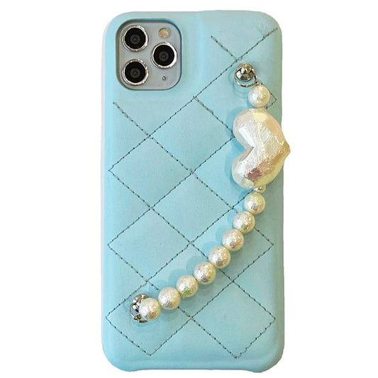 Blue Pearl Chain Phone Case