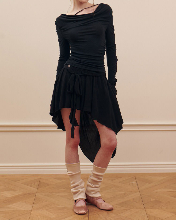 Asymmetrical Mid Skirt